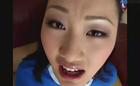 Horny Slut in Ponytails Servicing His Monstrous Cock